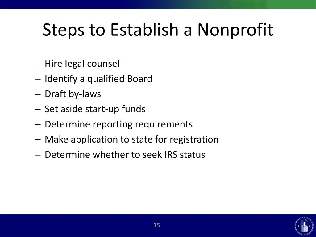 steps to establish a nonprofit