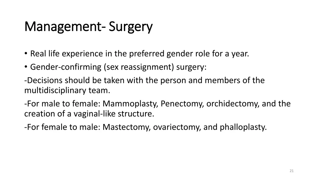 management management surgery