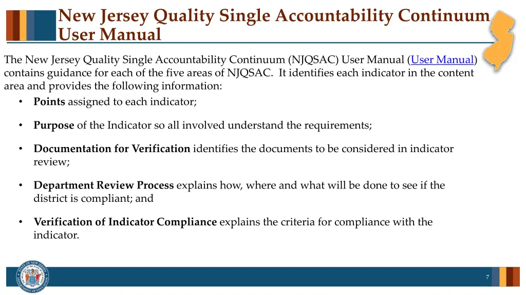 new jersey quality single accountability