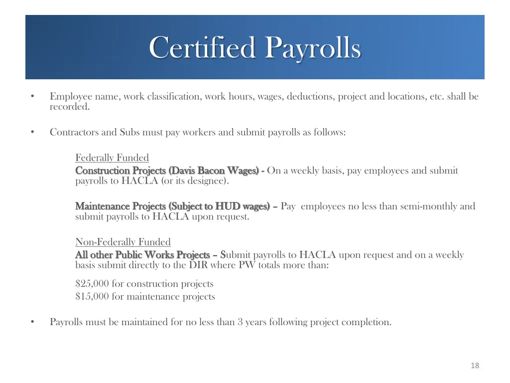 certified payrolls