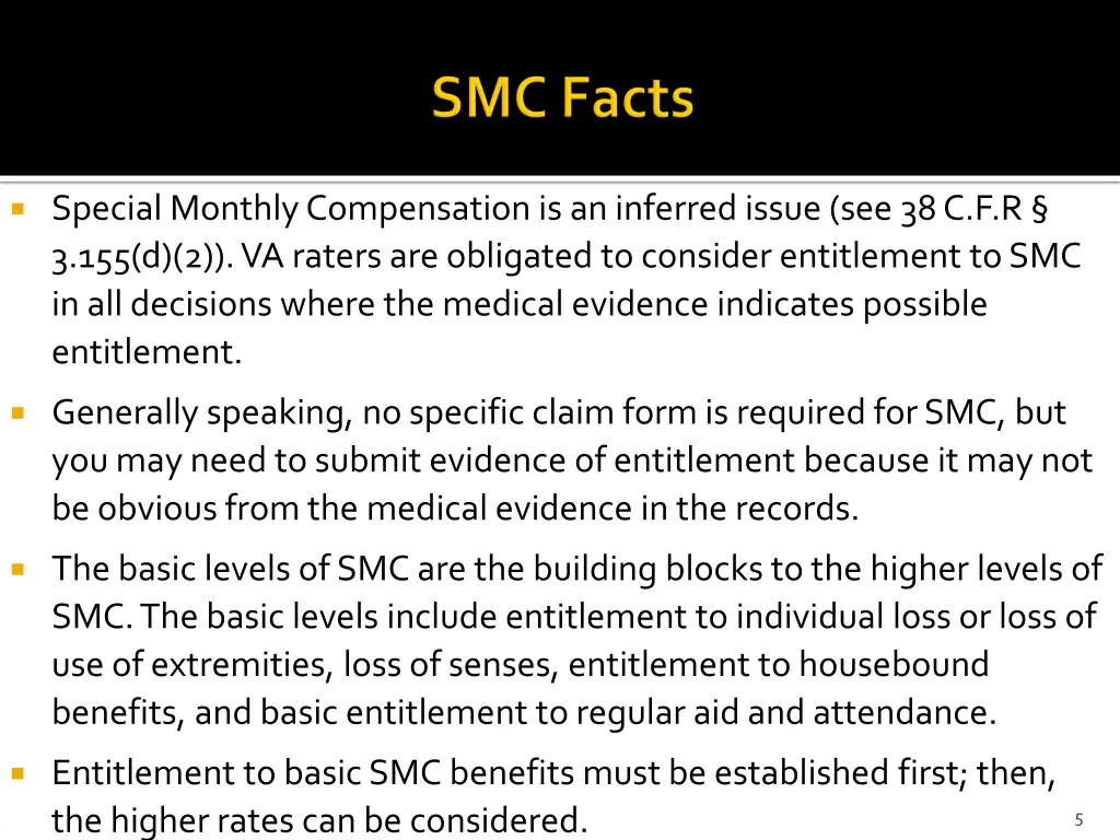 special monthly compensation is an inferred issue