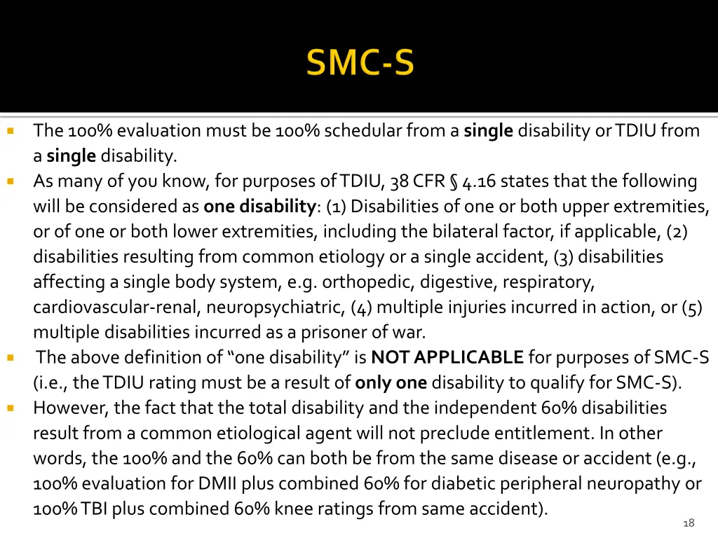 the 100 evaluation must be 100 schedular from