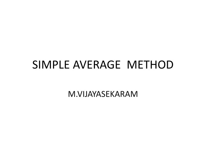 simple average method