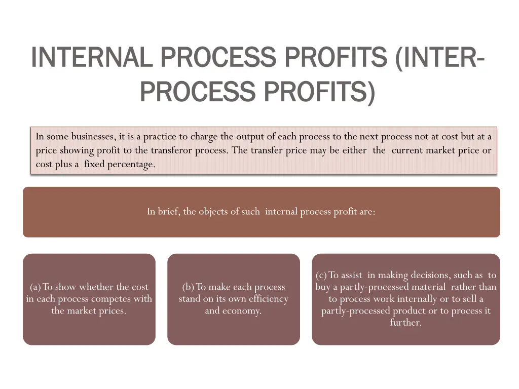 internal process profits inter internal process