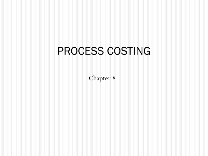 process costing