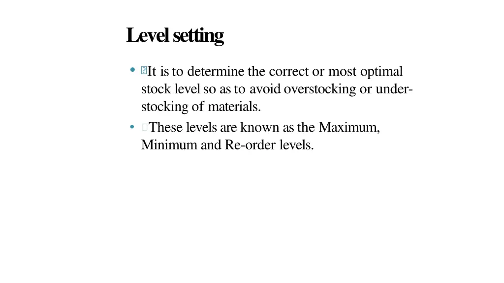 levelsetting