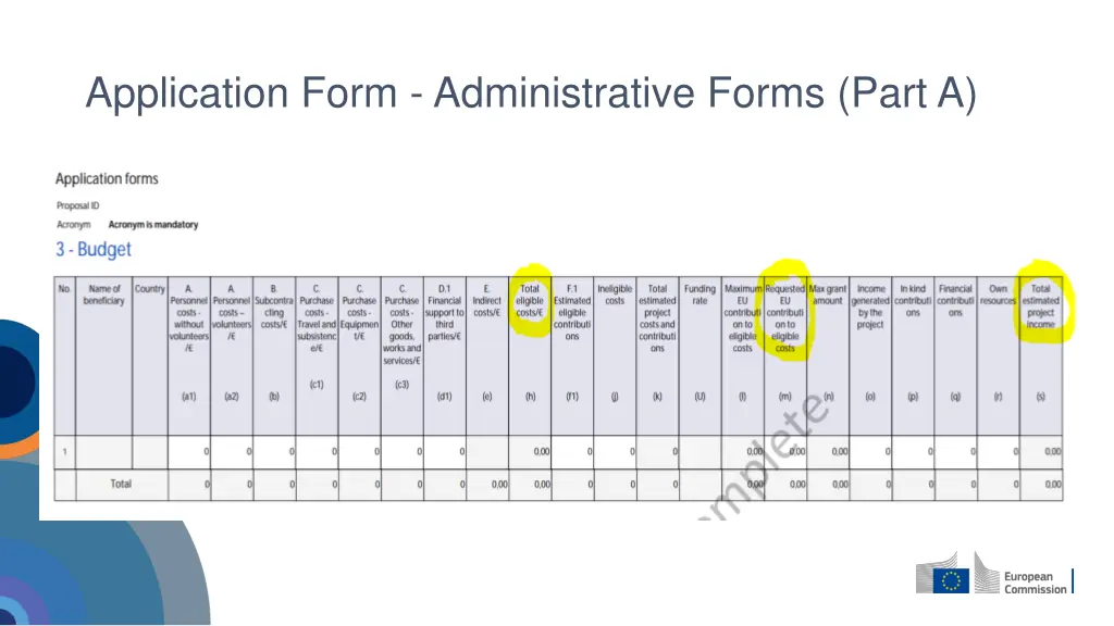 application form administrative forms part a