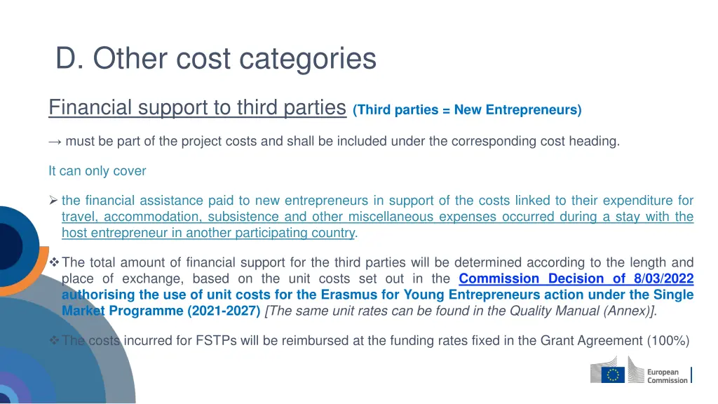 d other cost categories 1