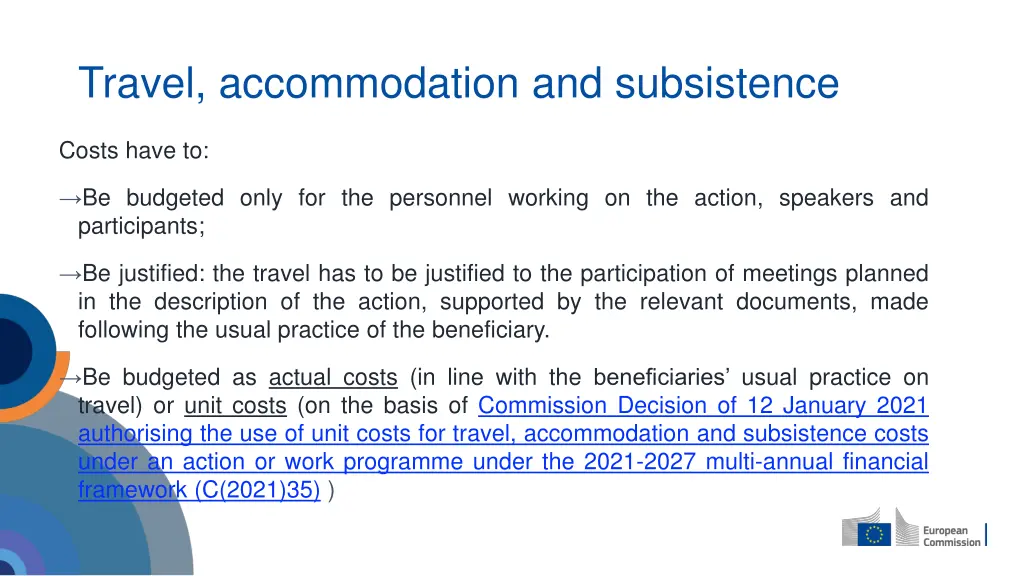 travel accommodation and subsistence