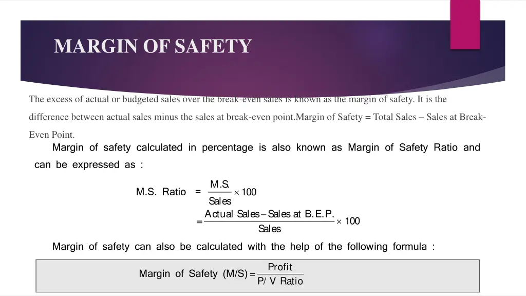 margin of safety