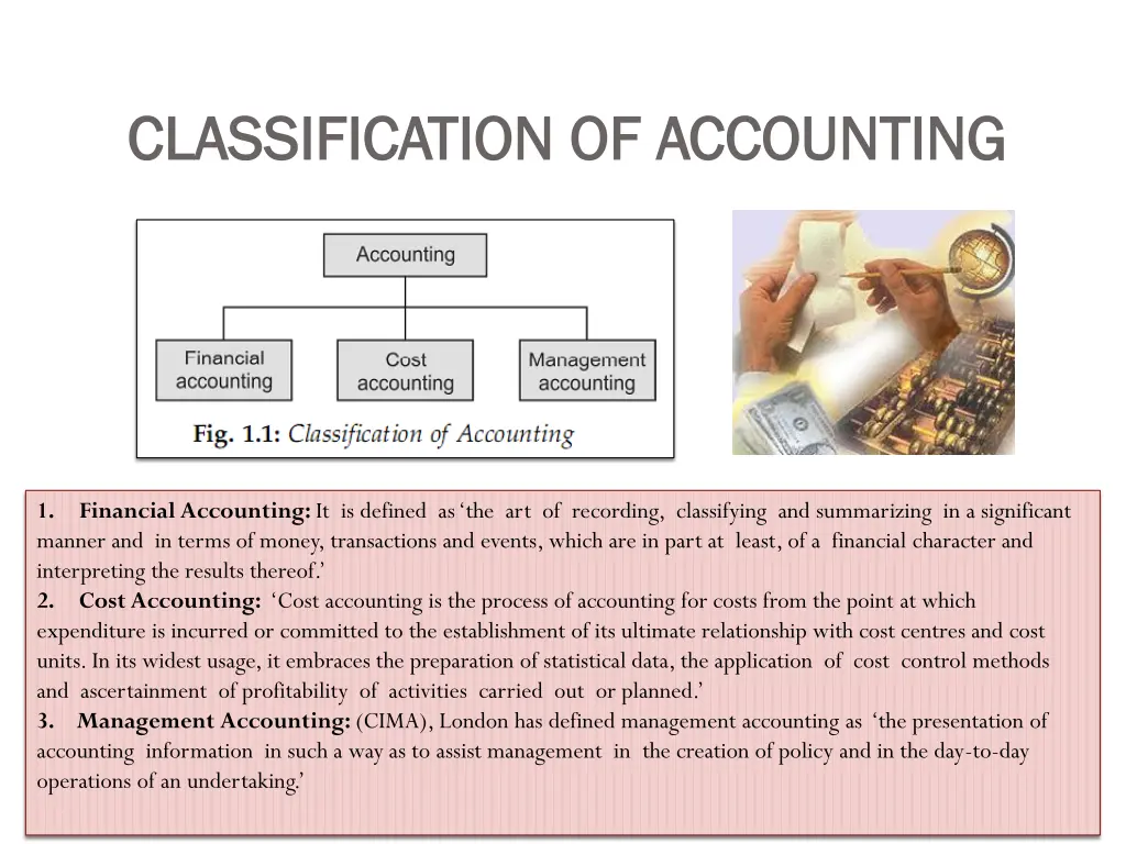 classification of accounting classification