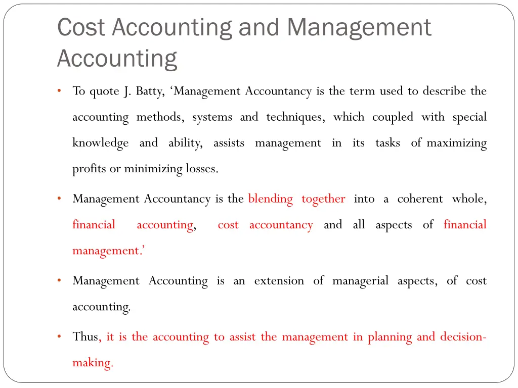 cost accounting and management accounting