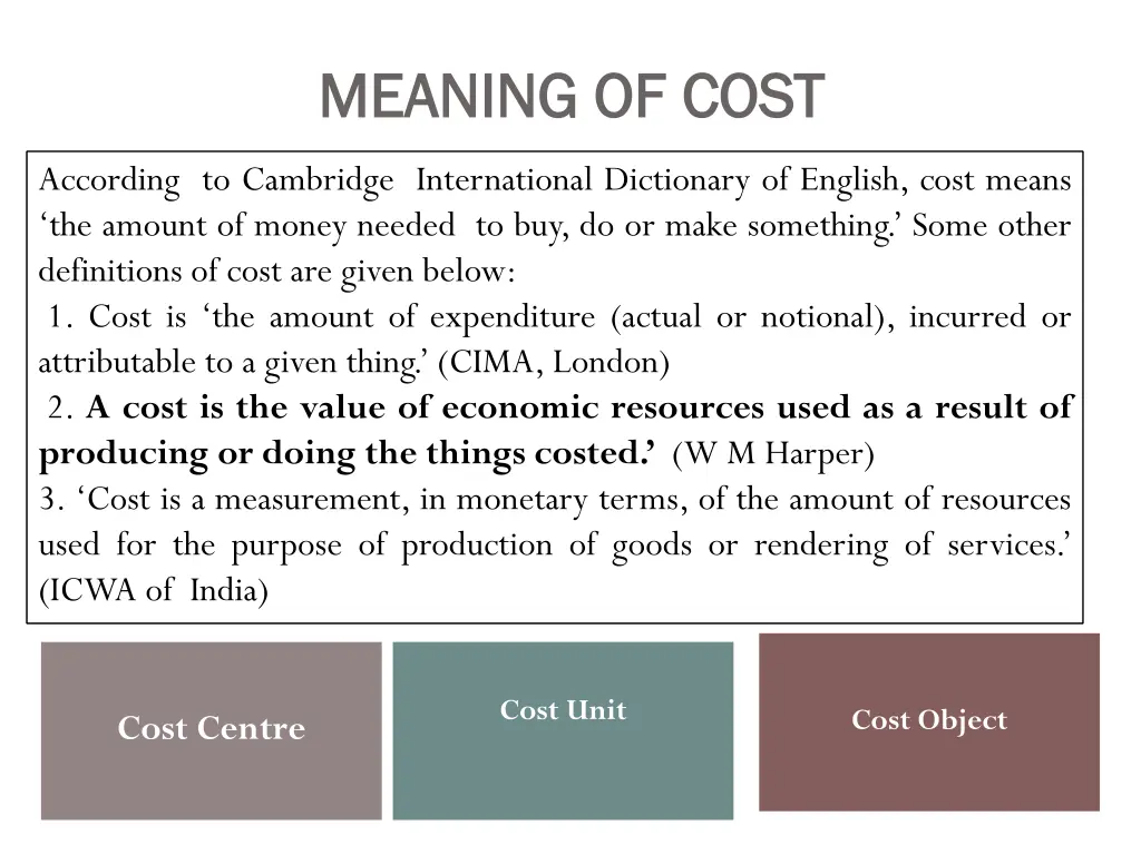 meaning of cost meaning of cost