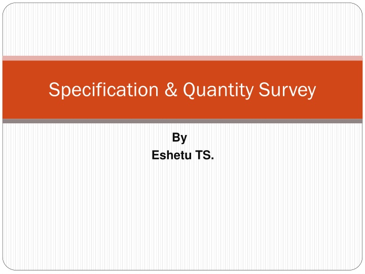 specification quantity survey