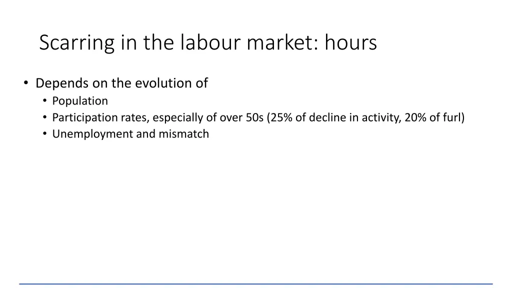 scarring in the labour market hours