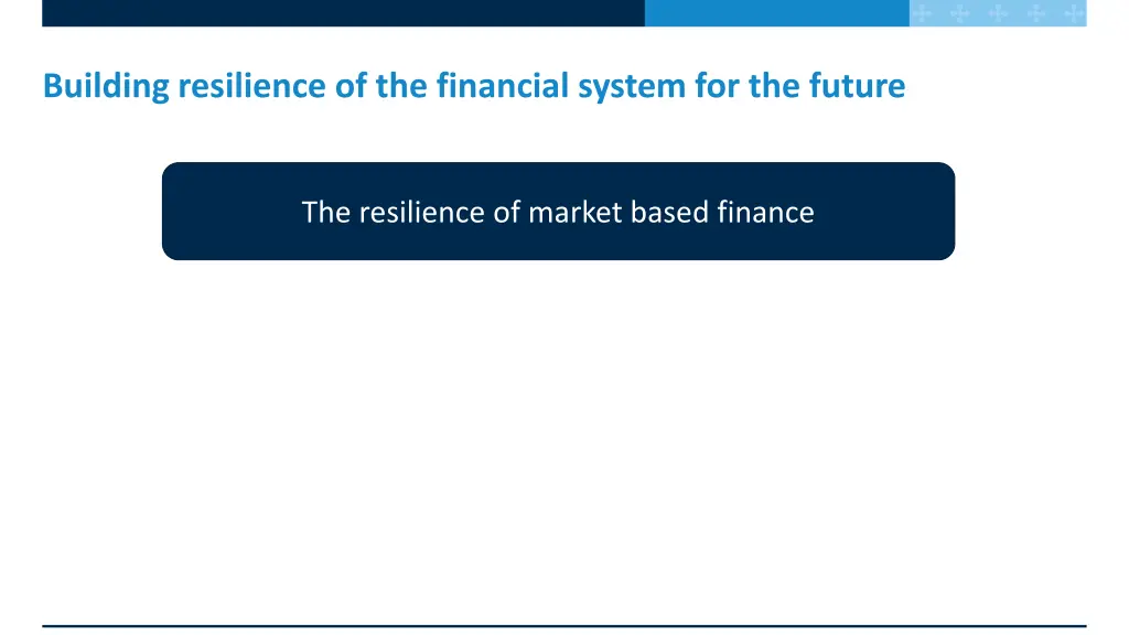 building resilience of the financial system