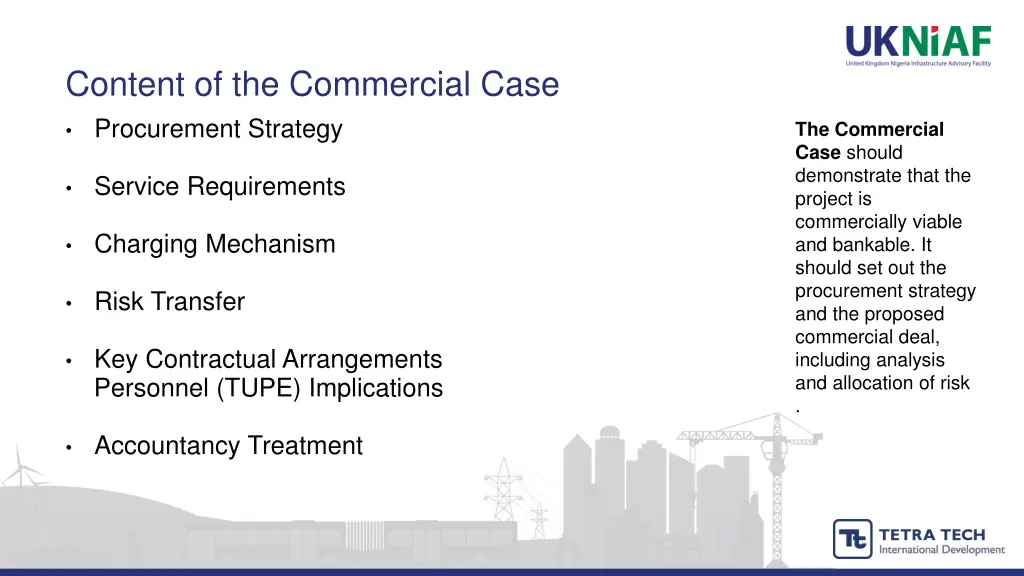 content of the commercial case