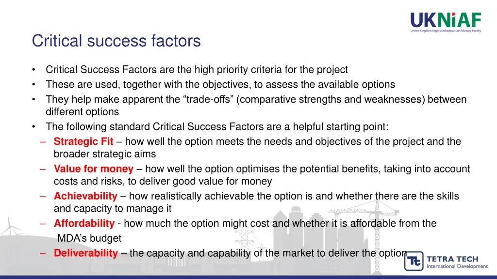 critical success factors