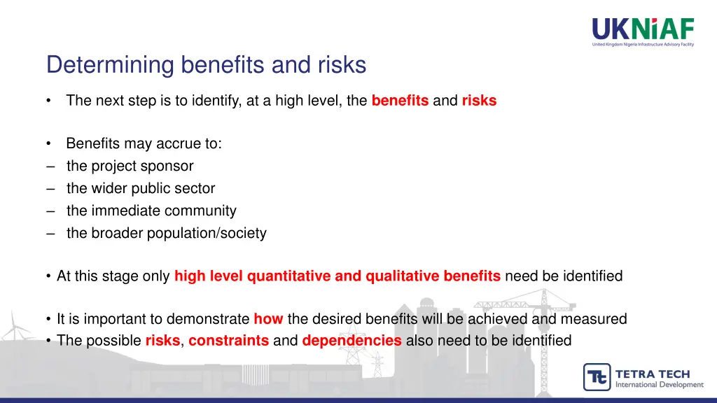 determining benefits and risks