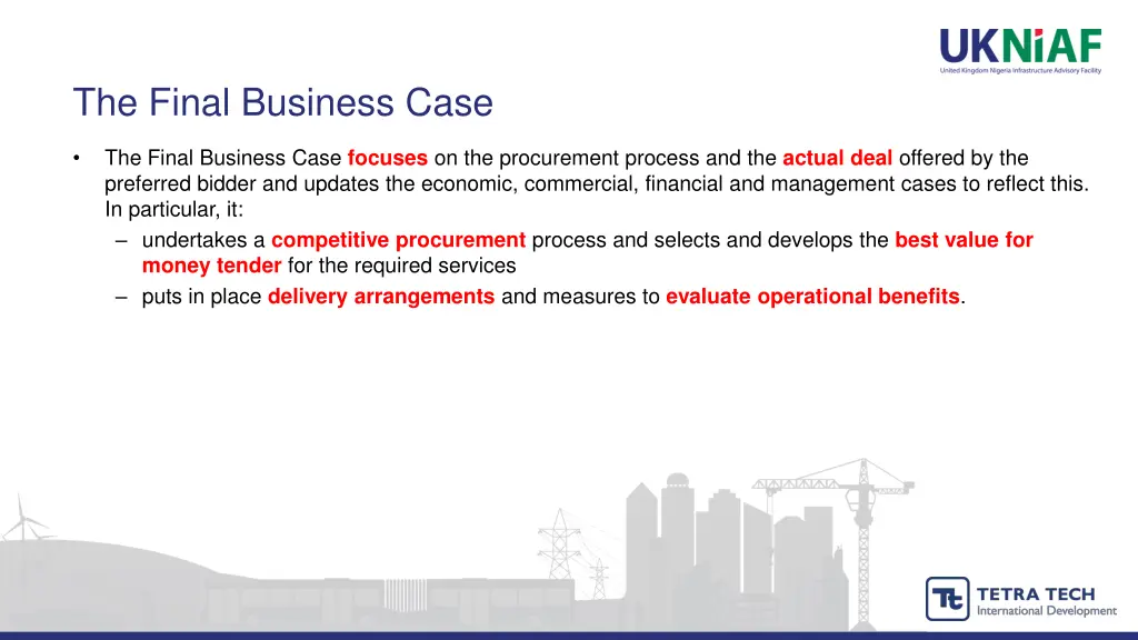 the final business case