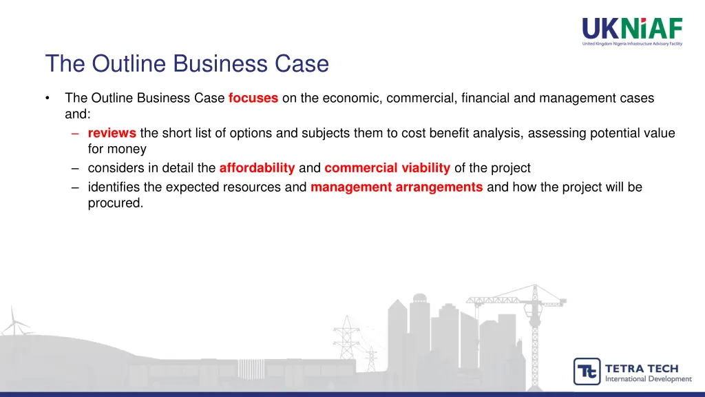 the outline business case