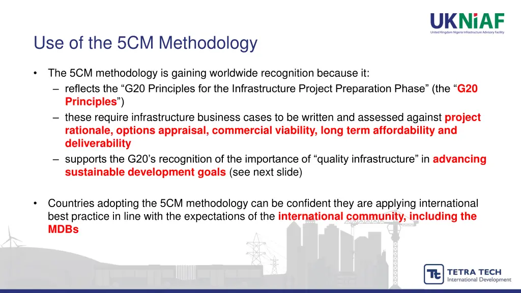 use of the 5cm methodology