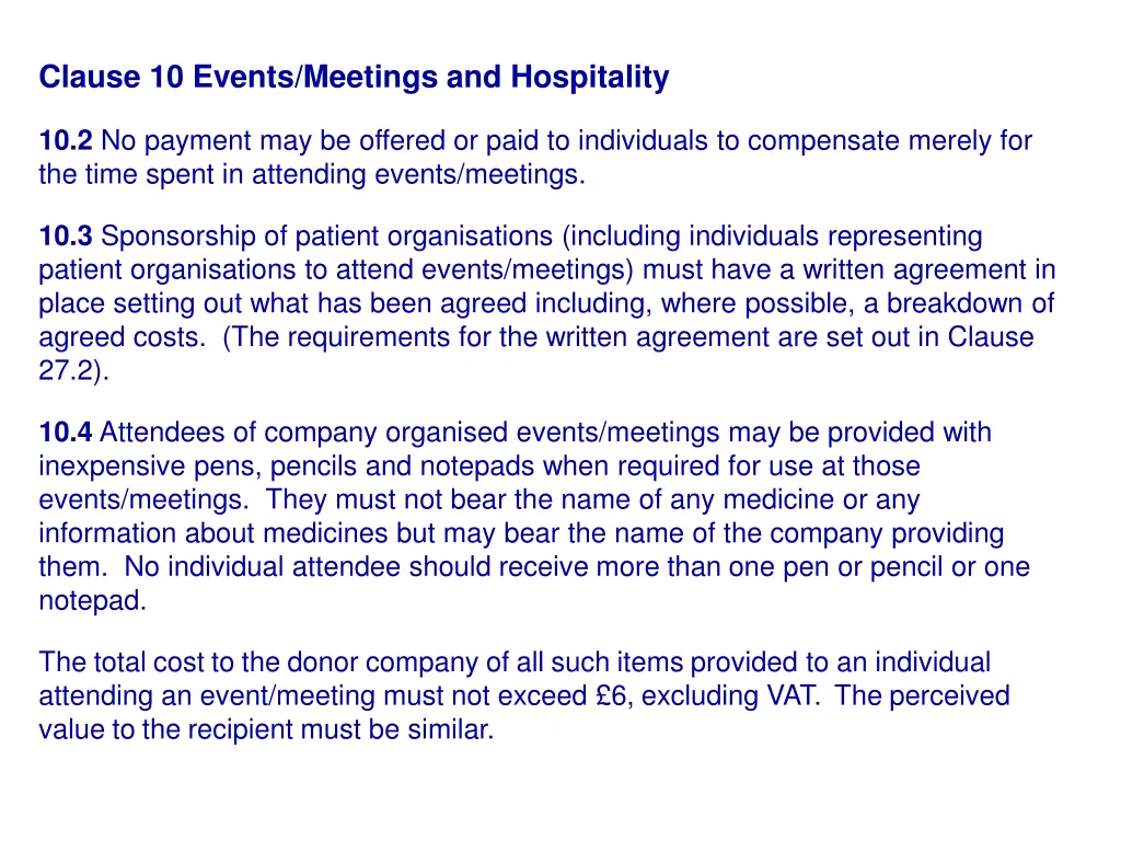 clause 10 events meetings and hospitality 2