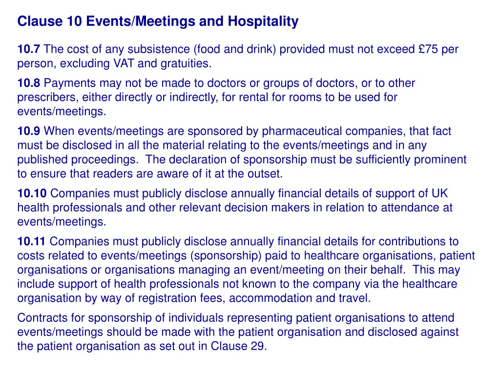 clause 10 events meetings and hospitality 4