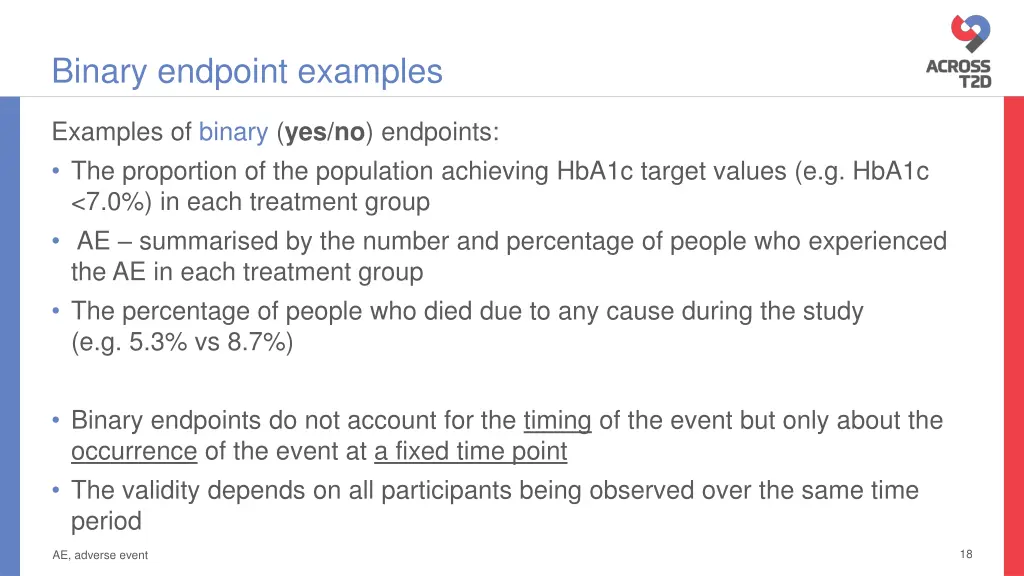 binary endpoint examples