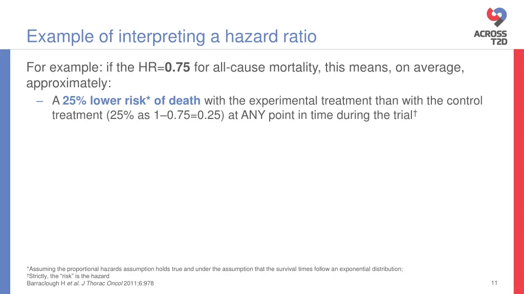 example of interpreting a hazard ratio