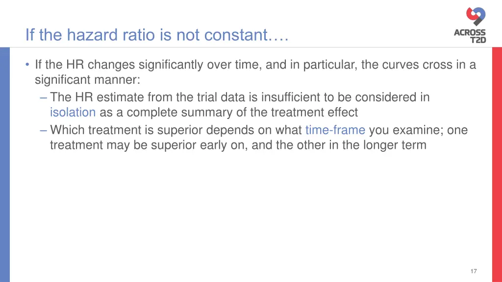 if the hazard ratio is not constant