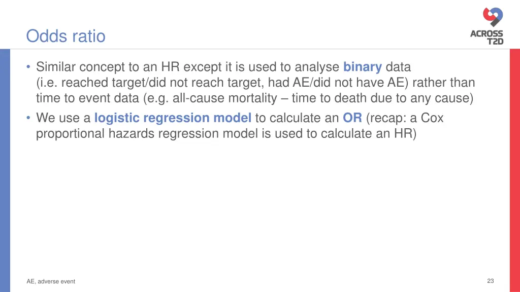 odds ratio