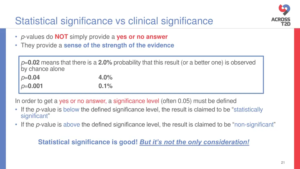 statistical significance vs clinical significance