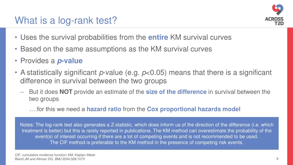 what is a log rank test