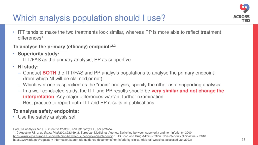 which analysis population should i use