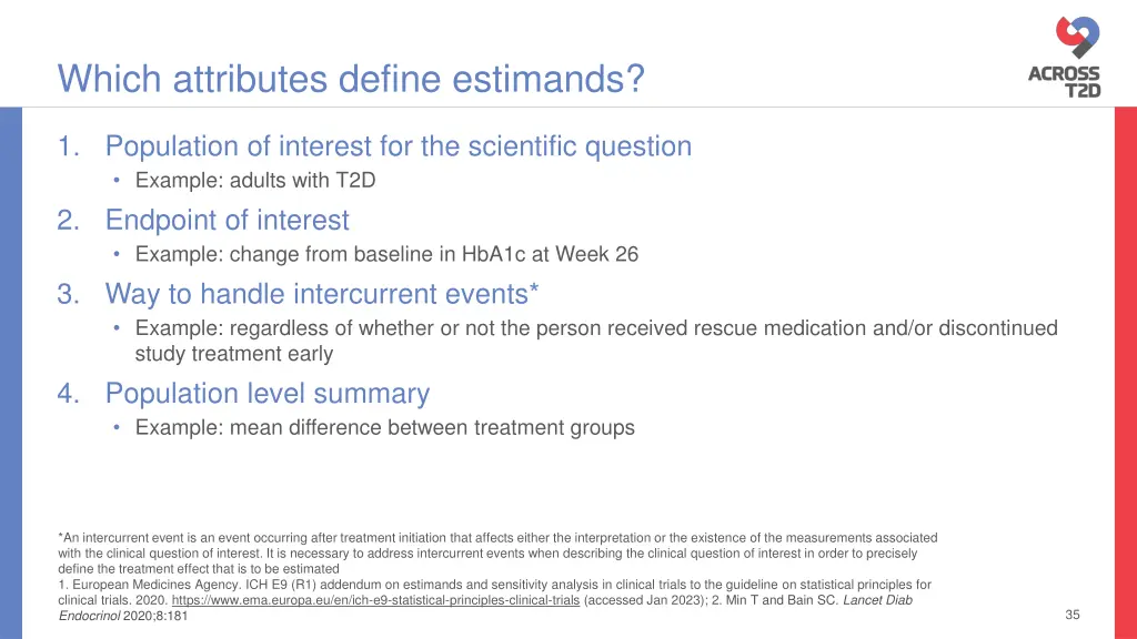 which attributes define estimands