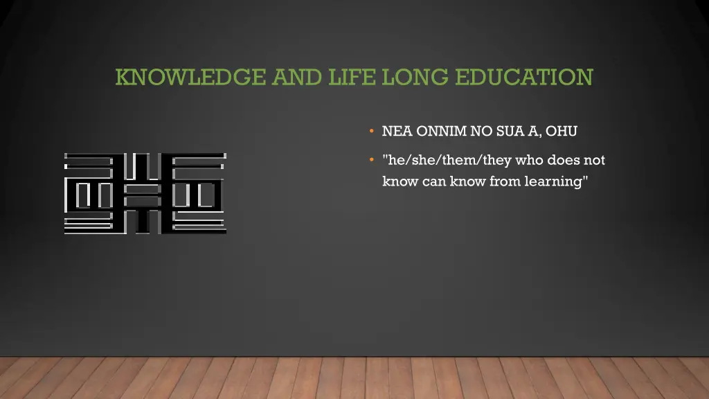 knowledge and life long education