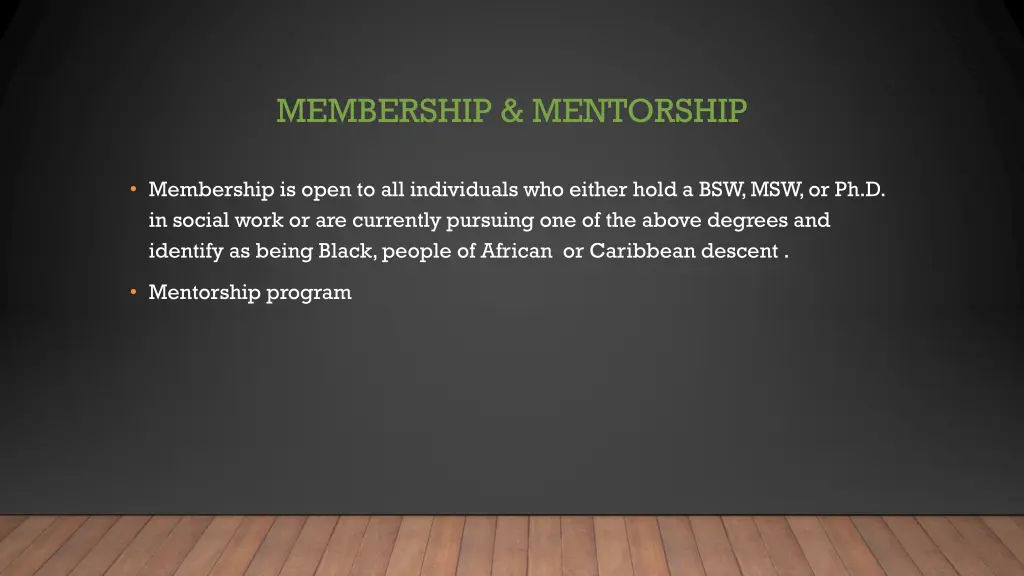 membership mentorship