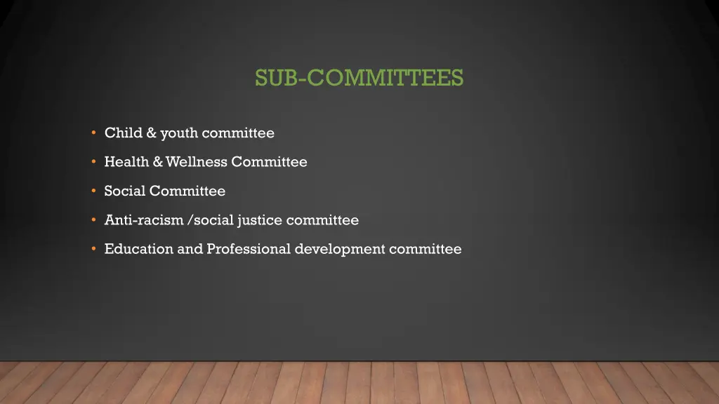 sub committees