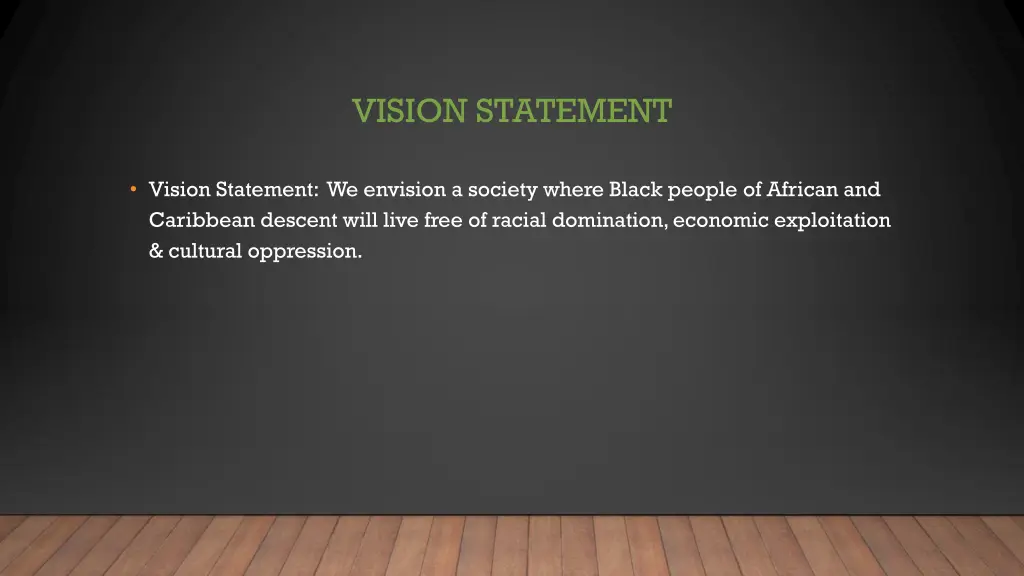 vision statement