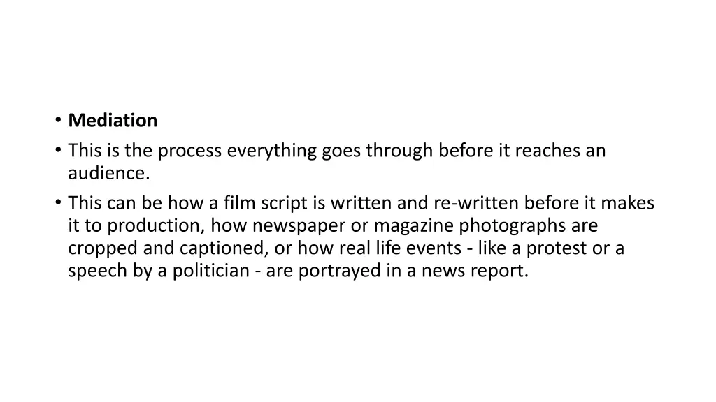 mediation this is the process everything goes