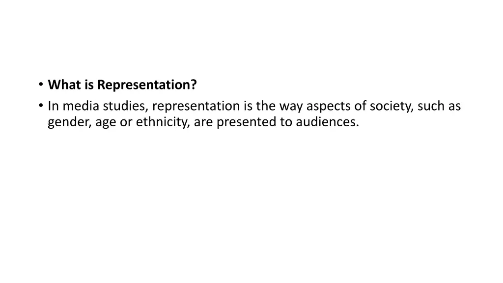 what is representation in media studies