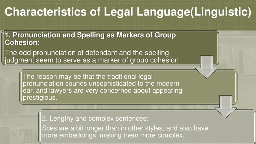 characteristics of legal language linguistic