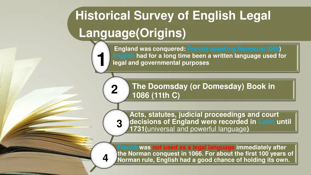 historical survey of english legal language