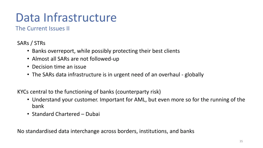 data infrastructure the current issues ii