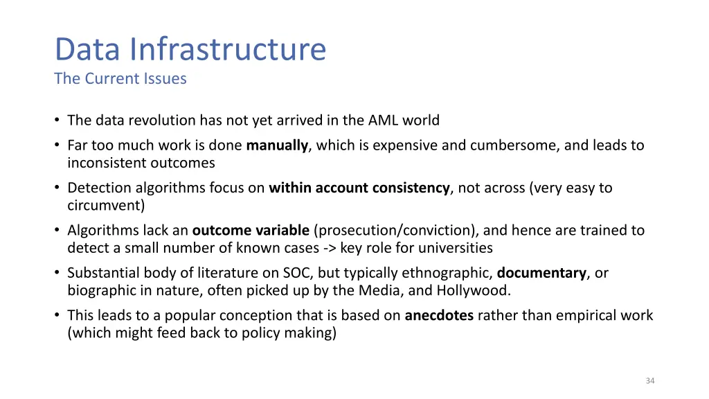 data infrastructure the current issues