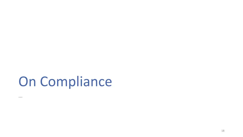 on compliance