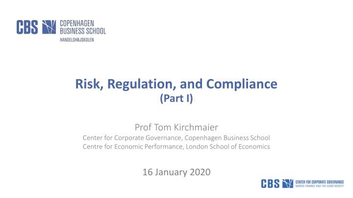 risk regulation and compliance part i