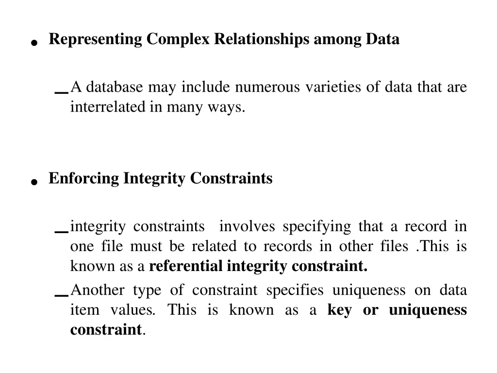 representing complex relationships among data