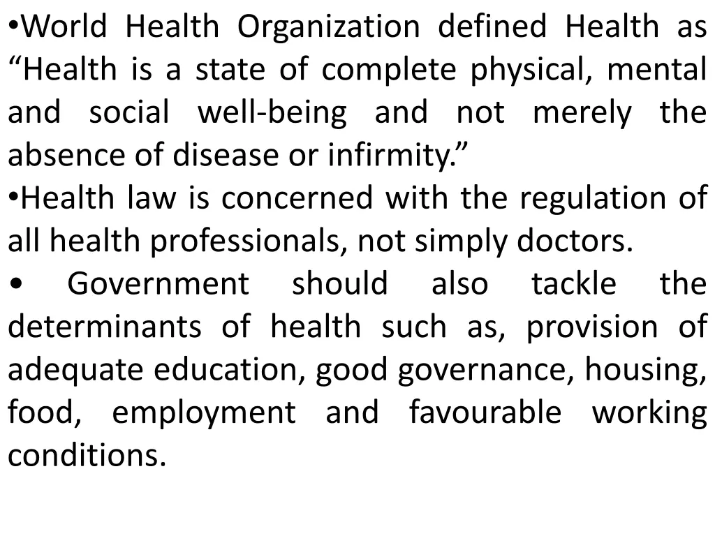 world health organization defined health